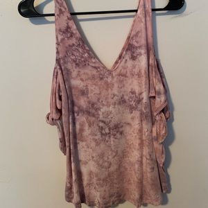 Tie dye off the shoulder tank